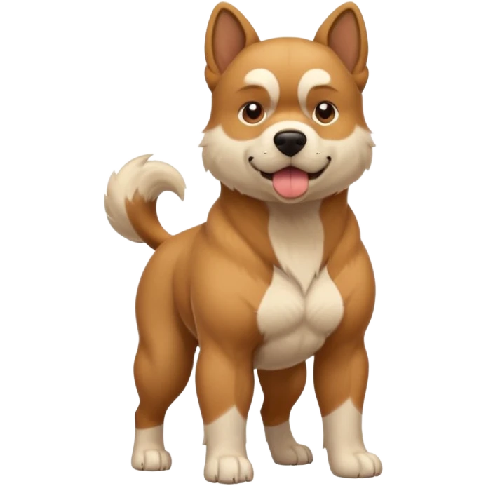 buff standing up dog emoji