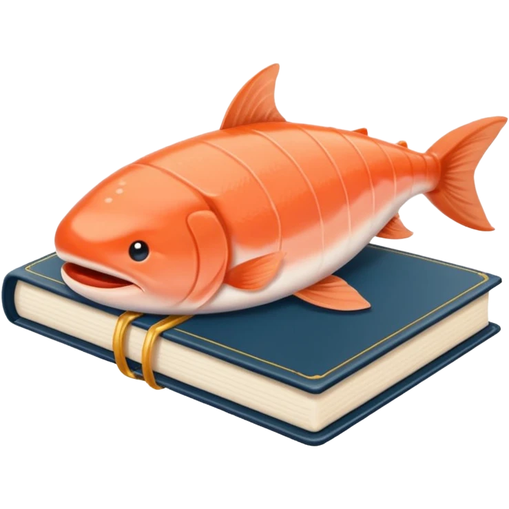 Livros com a cor salmão, livro fechado  emoji