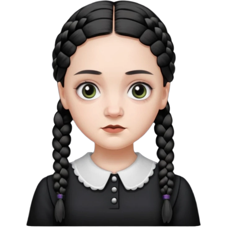 Un emoji de Mercredi Addams emoji