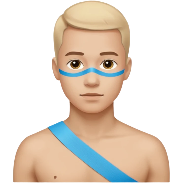 shoulder with kinesio tape (physiotherapy) just around sjoulder emoji