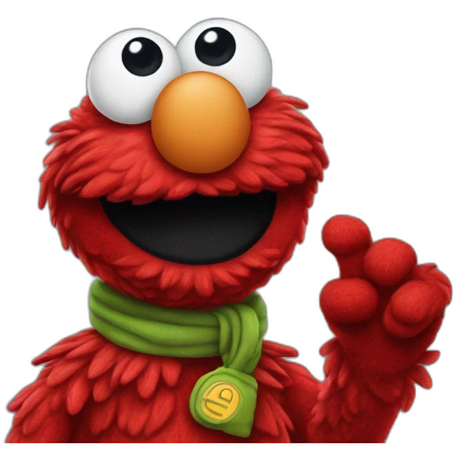 elmo salute gesture emoji