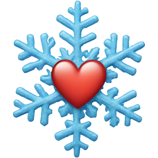Snowflake in the shape of a heart  emoji