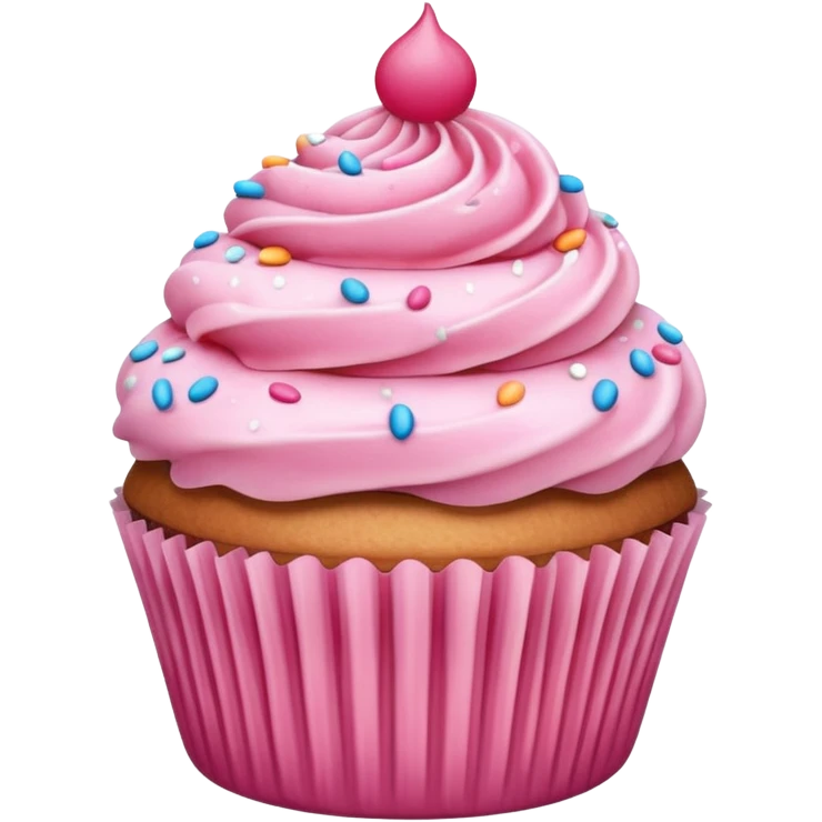 Cupcake with pink icing emoji