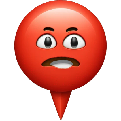 red push pin emoji