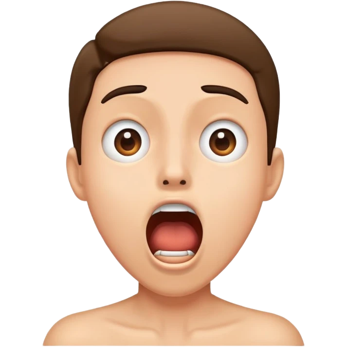 shocked like "oh no" emoji