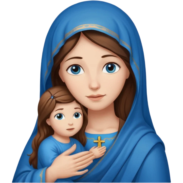 Image of the Mother of God in a frame emoji