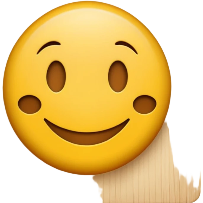 wooden emoji smile emoji