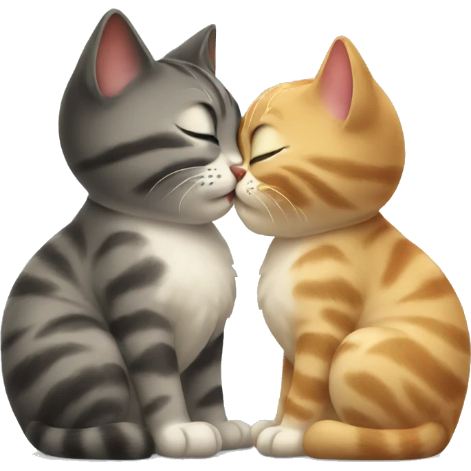 cats kissing emoji