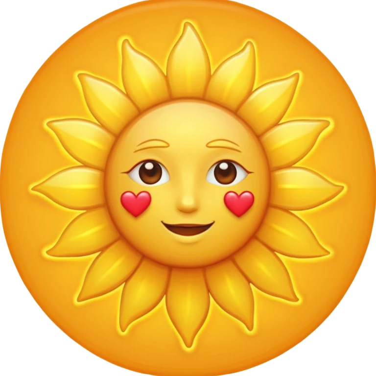 sun with hearts emoji