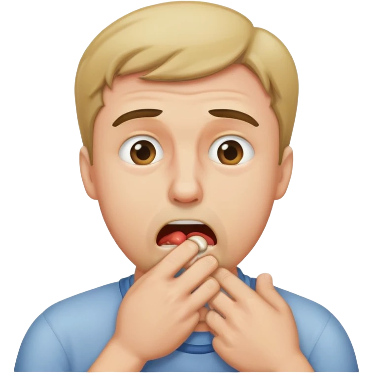 guy holding neck choking himself emoji