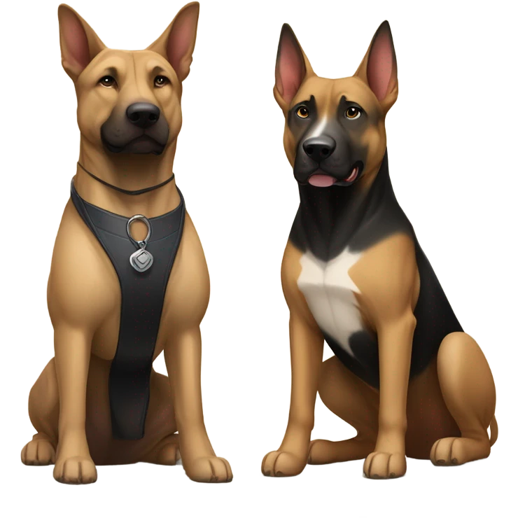 German shepherd and pit bull emoji