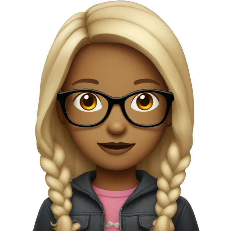 Little girl with glasses emoji
