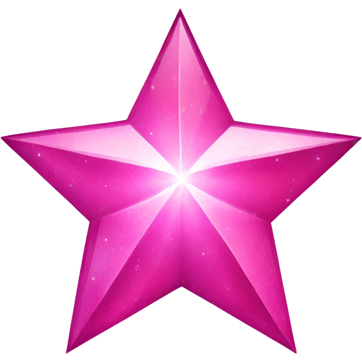 Large pink crystallized star emoji