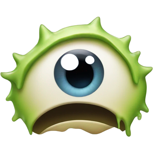 a one eye monster crying with a tear  emoji