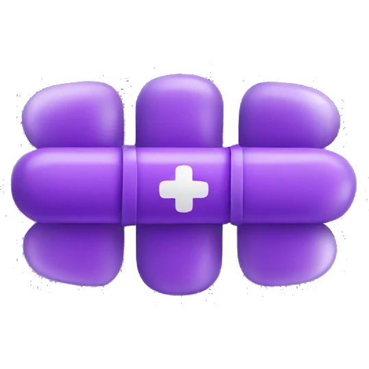 Purple medicine pills emoji