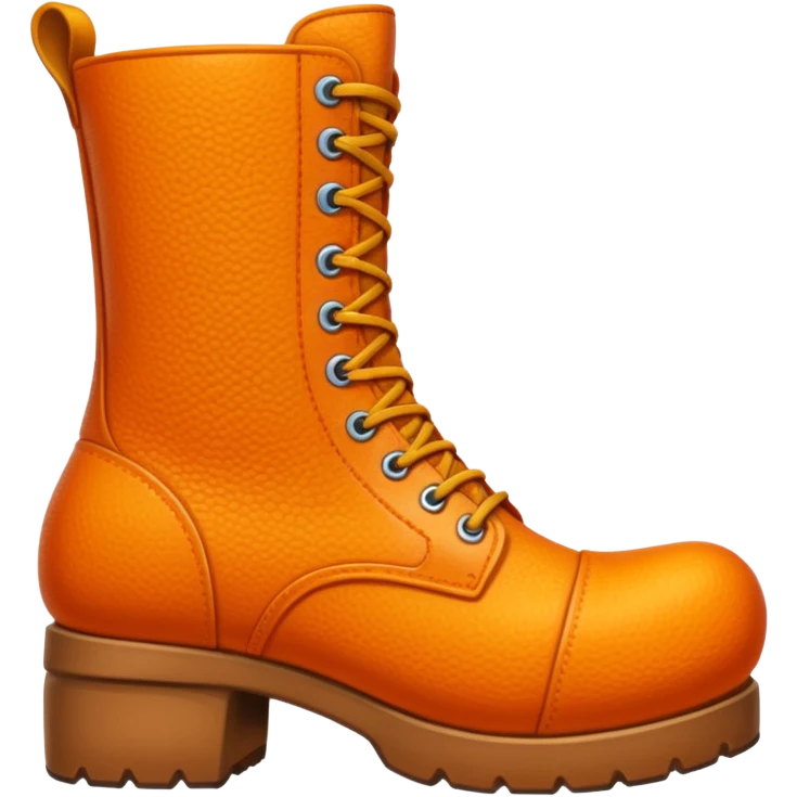 Giant orange boot stepping on a person emoji