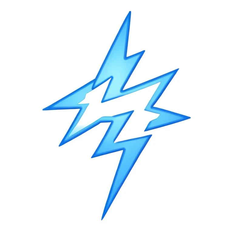 Blue lightining emoji