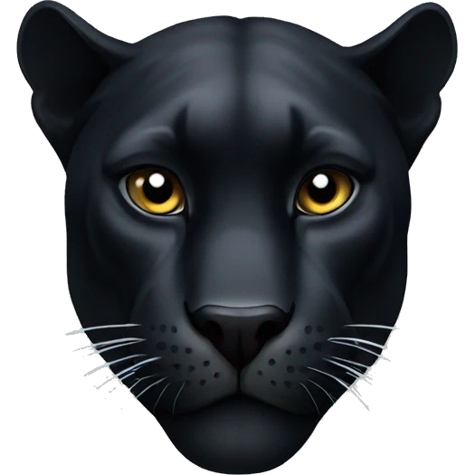 Black aggresiv panther looking to the left emoji