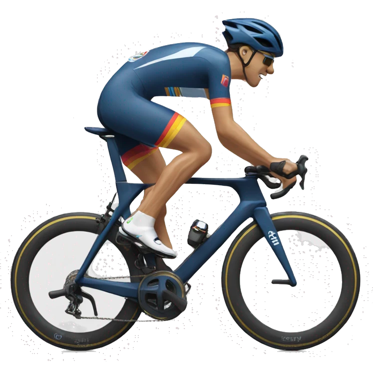 Cycliste au sprint pour la victoire  emoji