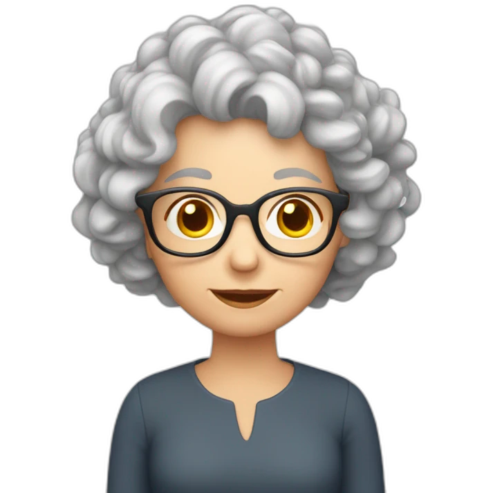 Oma mit kuzen roten locken  emoji