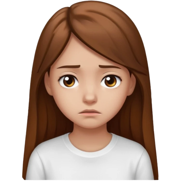 teenage gorl having disappointment about her idol - sadness from unfulfilled hopes or expectations emoji