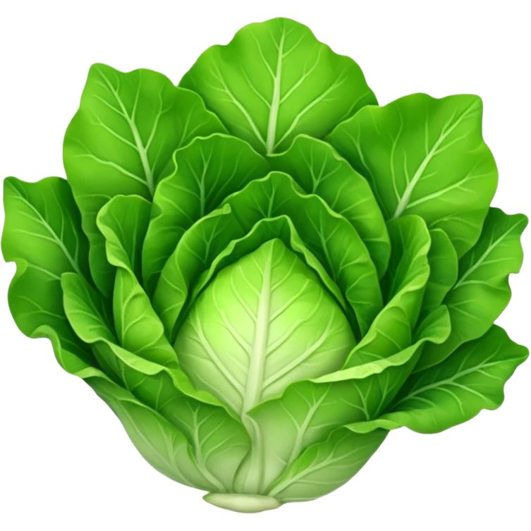 lettuce, not flower shaped, normal shaped emoji
