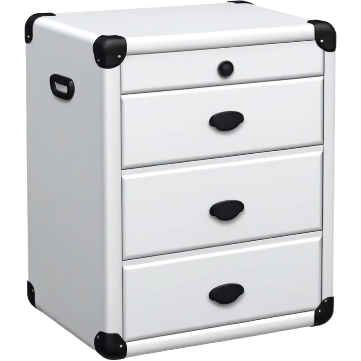 minimalist white chest with black knobs emoji