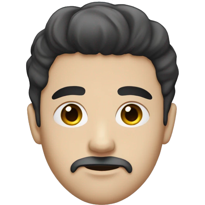 Cartoon white skin boy black hair shaved with beard wearing a face mask  emoji