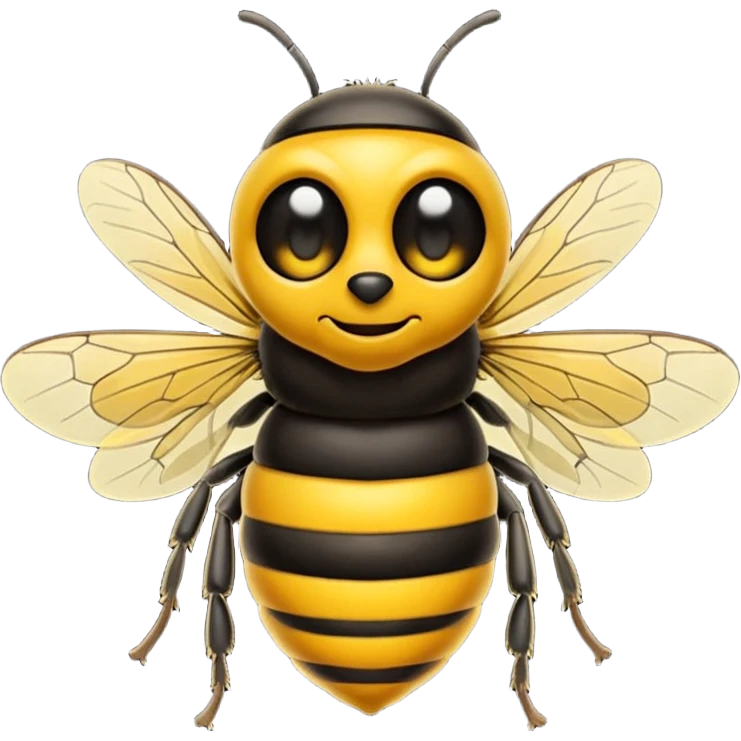 una abeja con cabeza de señor canoso viejo y robusto, el cuerpo de la abeja dejalo sin cambiar emoji