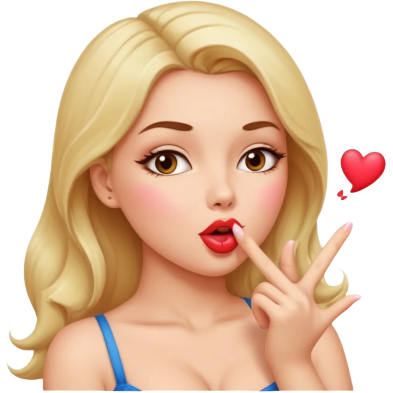 Sexy woman with a big butt blowing kisses emoji