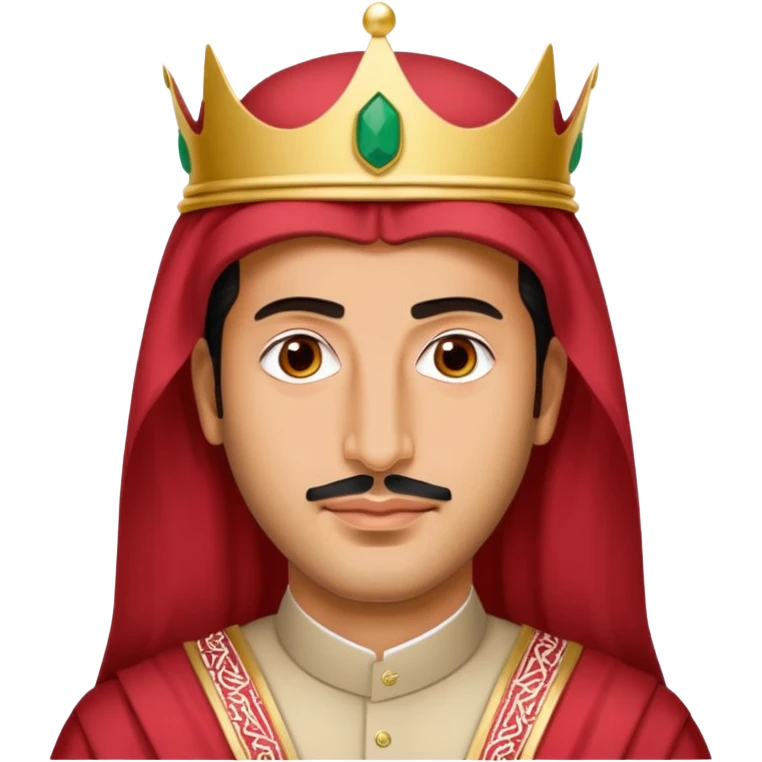 Mohamed bin salman, saudi crown with red with white "shimaq", saudi style emoji
