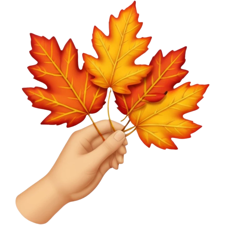  autumn on hand emoji