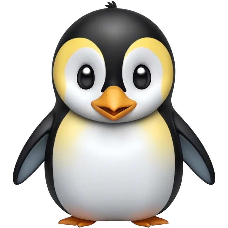 Cinematic Comical Emperor Penguin Portrait Emoji, Head tilted dramatically with an exaggeratedly shocked expression, featuring sleek, polished plumage with wide, comically expressive eyes filled with exaggerated disbelief, Simplified yet hilariously expressive features, highly detailed, glowing with a slightly sassy polar glow, high shine, dramatic yet playful, stylized with an air of cheeky arctic attitude, soft glowing outline, capturing the essence of a meme-worthy penguin that appears ready to side-eye its way into viral internet fame instantly! emoji