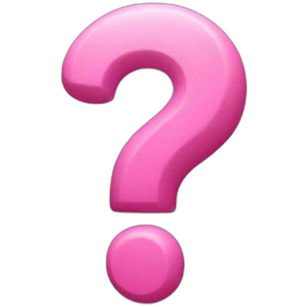 pink question mark emoji