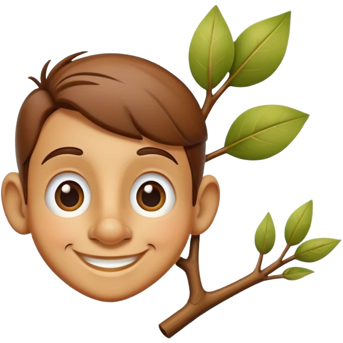 Pinnochio with a branch nose  emoji