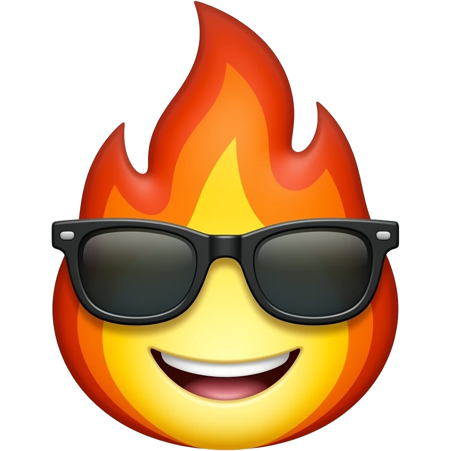 Make a cool emoji in fire theme and should look classy emoji