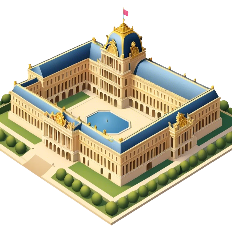 versailles palace, isometric exterior view emoji