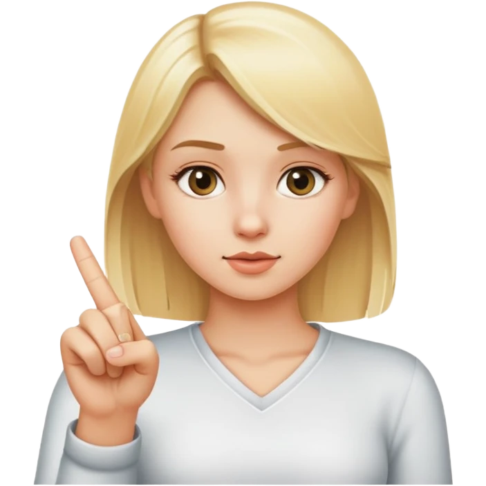 Blonde girl giving the finger  emoji