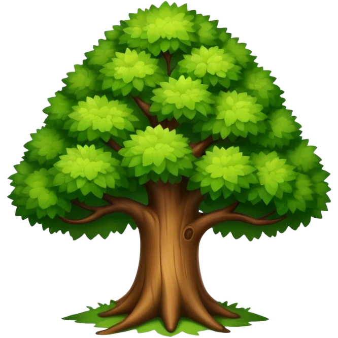 green tree with brown trunk emoji