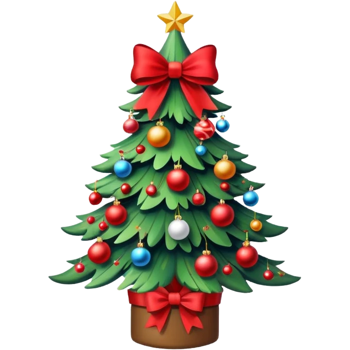 CHRISTMAS WHITE AESTHETIC CHRISTMAS TREE WITH BOWS emoji