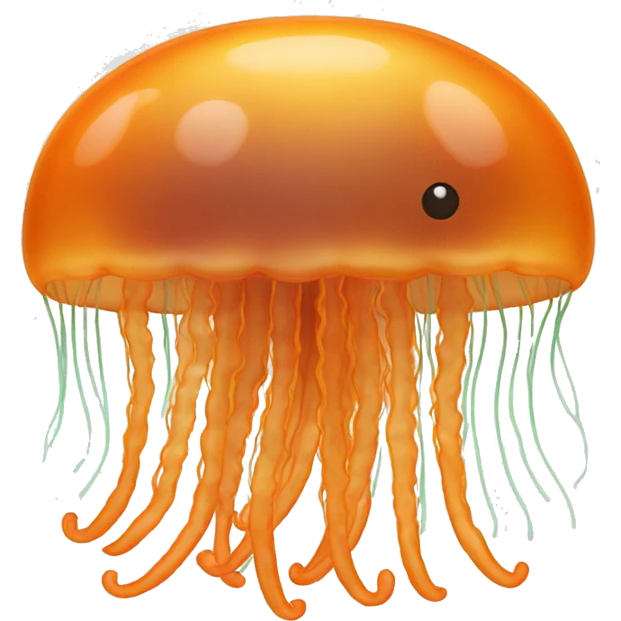 Orange jellyfish emoji