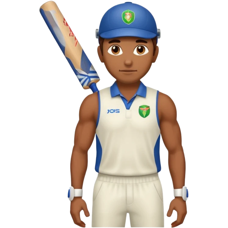 Brown Male Cricket emoji