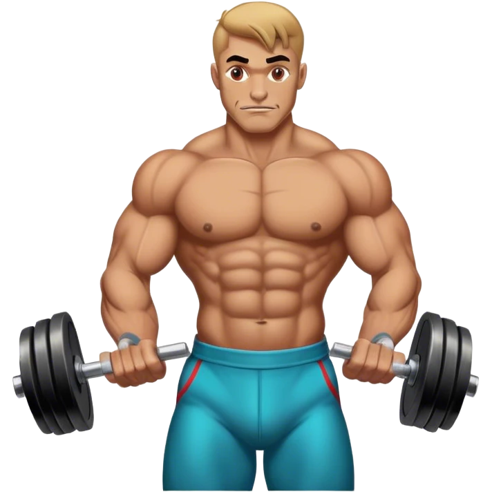 Vintage Circus strong man holding weights emoji