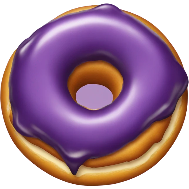 Donut with eggplant trough it emoji