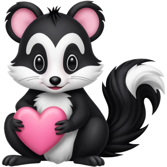 Pepe le pew skunk hearts emoji