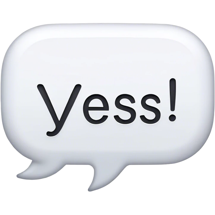 iMessage text saying yes emoji