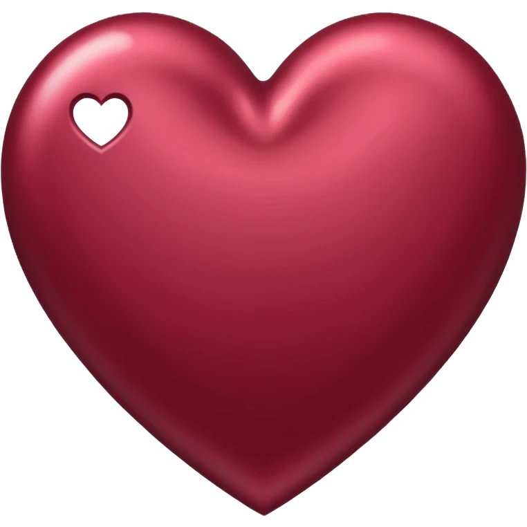 Bordo satin heart  emoji