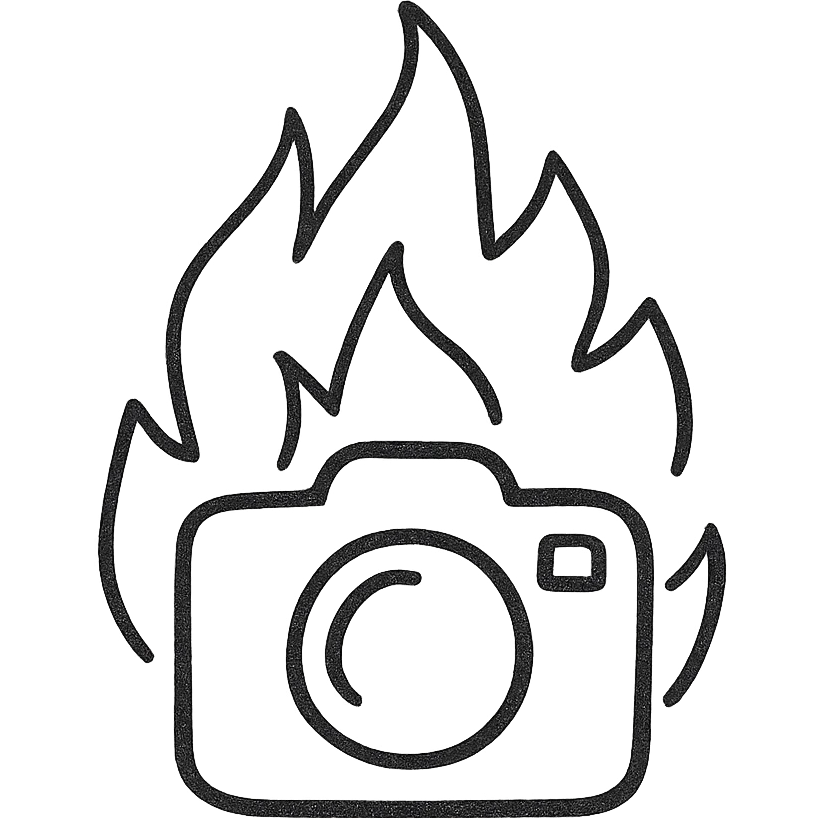 fire with camera emoji