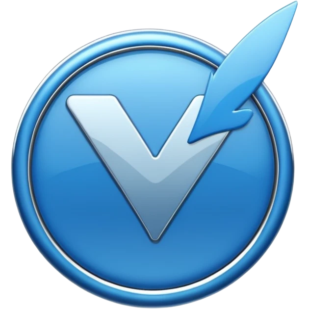 Blue Insta tick emoji emoji