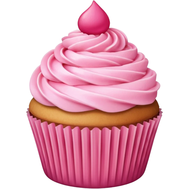 Cupcake with pink icing emoji